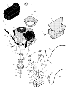 Engine Mount Assembly Diagram and Parts List for 465306X31A 2004 Briggs and Stratton Lawn Tractor